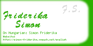 friderika simon business card